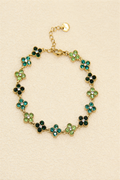 Bracelet fleur vert