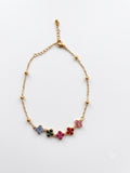 Chaine de cheville 5 fleurs