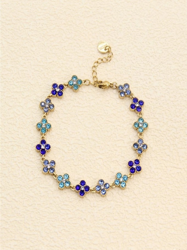 Bracelet fleur bleu