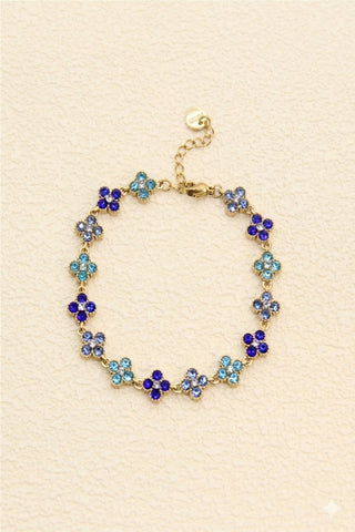 Bracelet fleur bleu