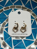 Boucles d'oreilles fleurs dorées