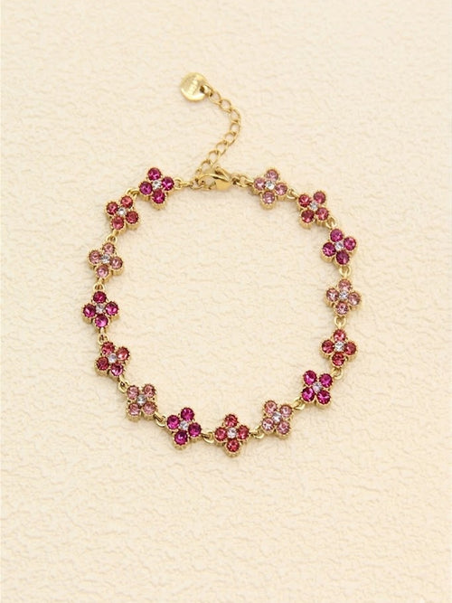 Bracelet fleur rose