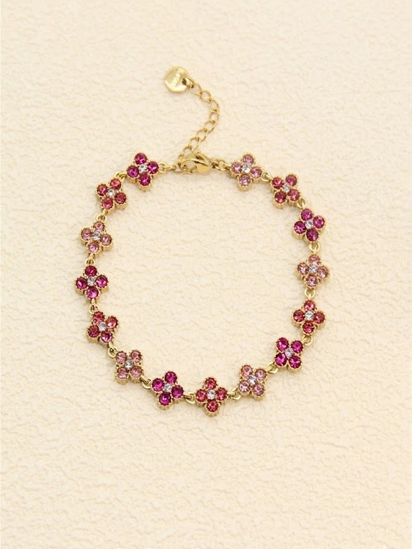 Bracelet fleur rose