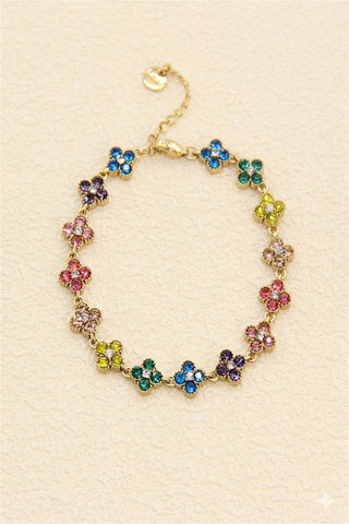 Bracelet fleur multicolore