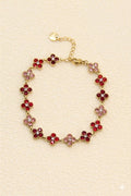 Bracelet fleur rouge