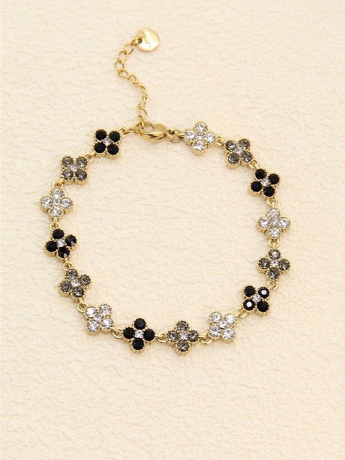 Bracelet fleur noir