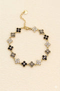 Bracelet fleur noir