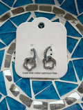 Boucles d'oreilles fleurs argentées