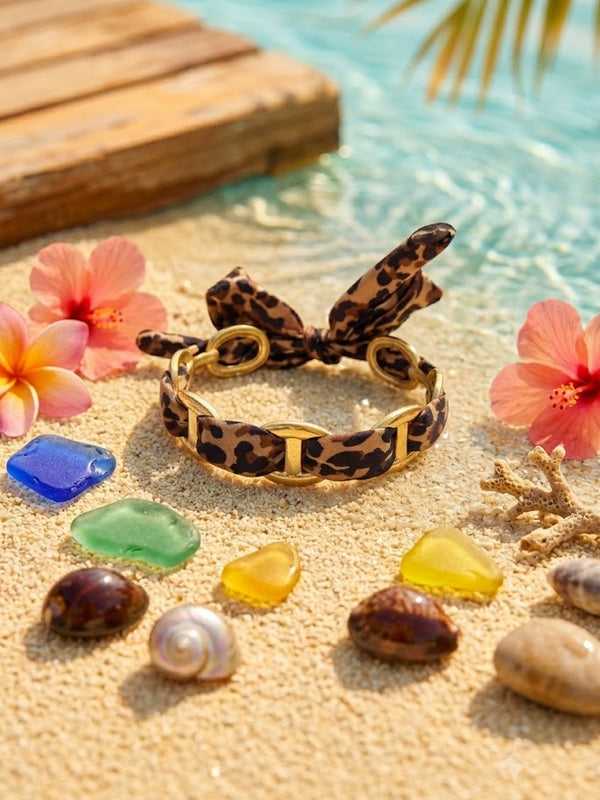 Bracelet bandana leopard