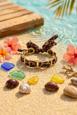 Bracelet bandana leopard