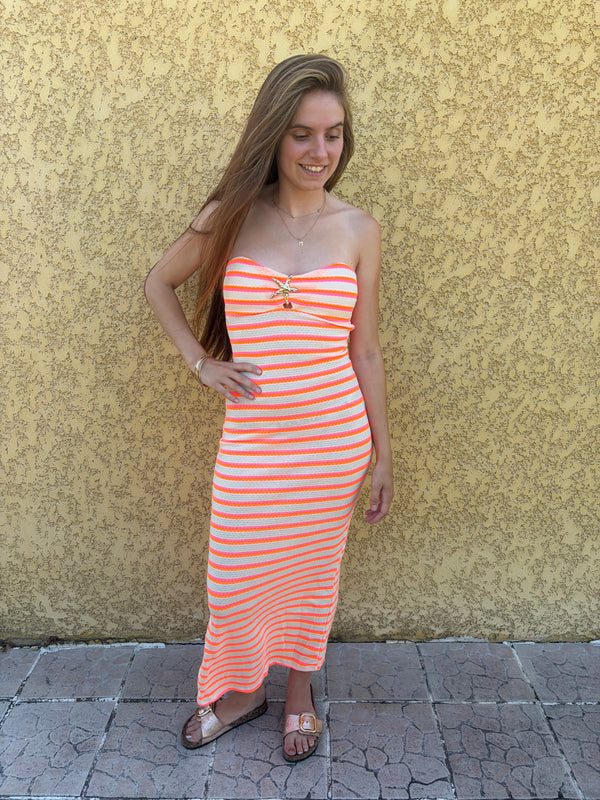 Robe bustier Alessia orange