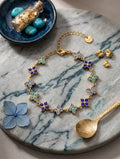 Bracelet fleur strass
